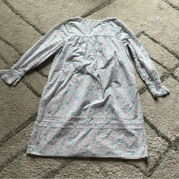 Eileen West pajama dress pj Cotton Floral Button front  Nightgown XS - Picture 9 of 11